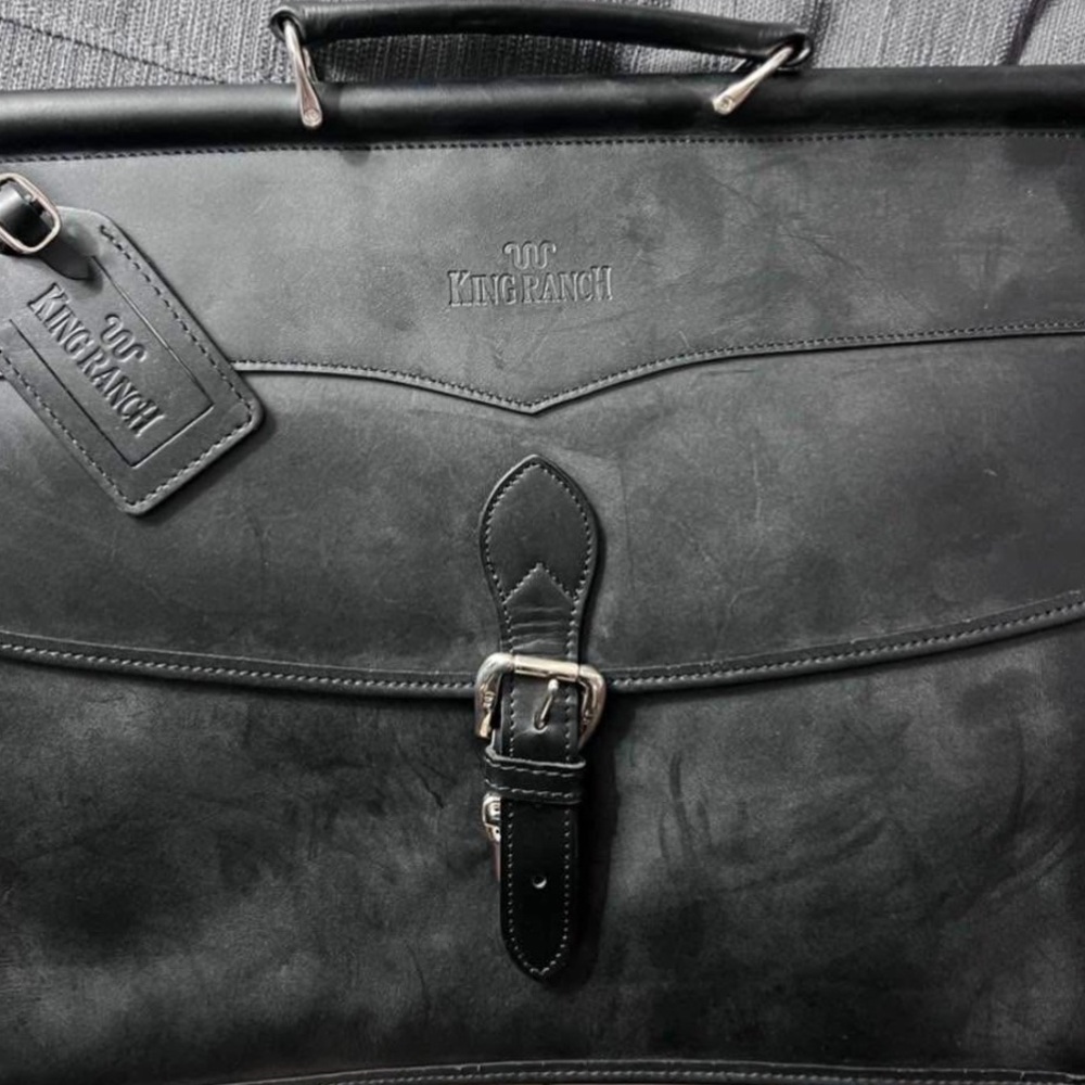 King Ranch Black Leather Men's Bag Laptop